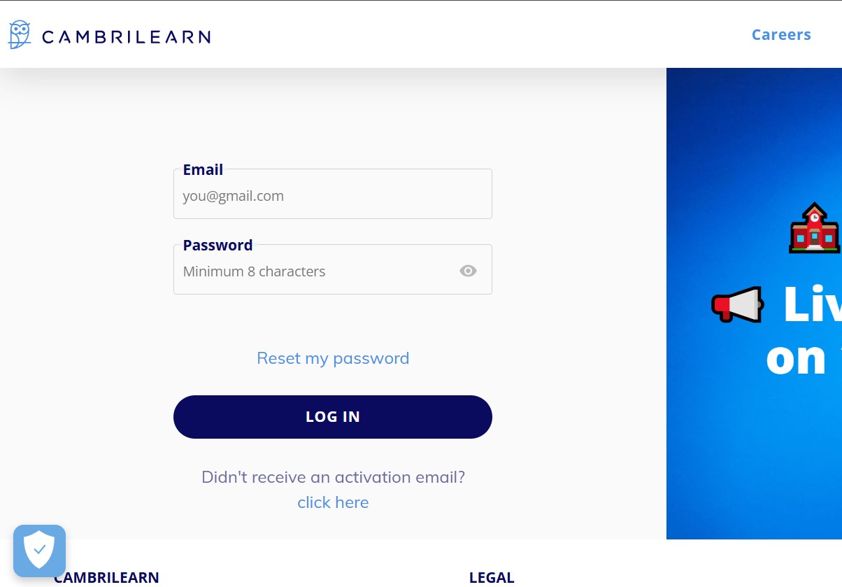 CambriLearn Login