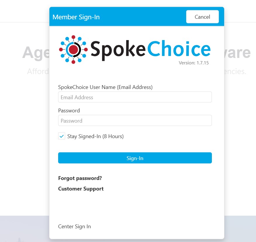 SpokeChoice Login