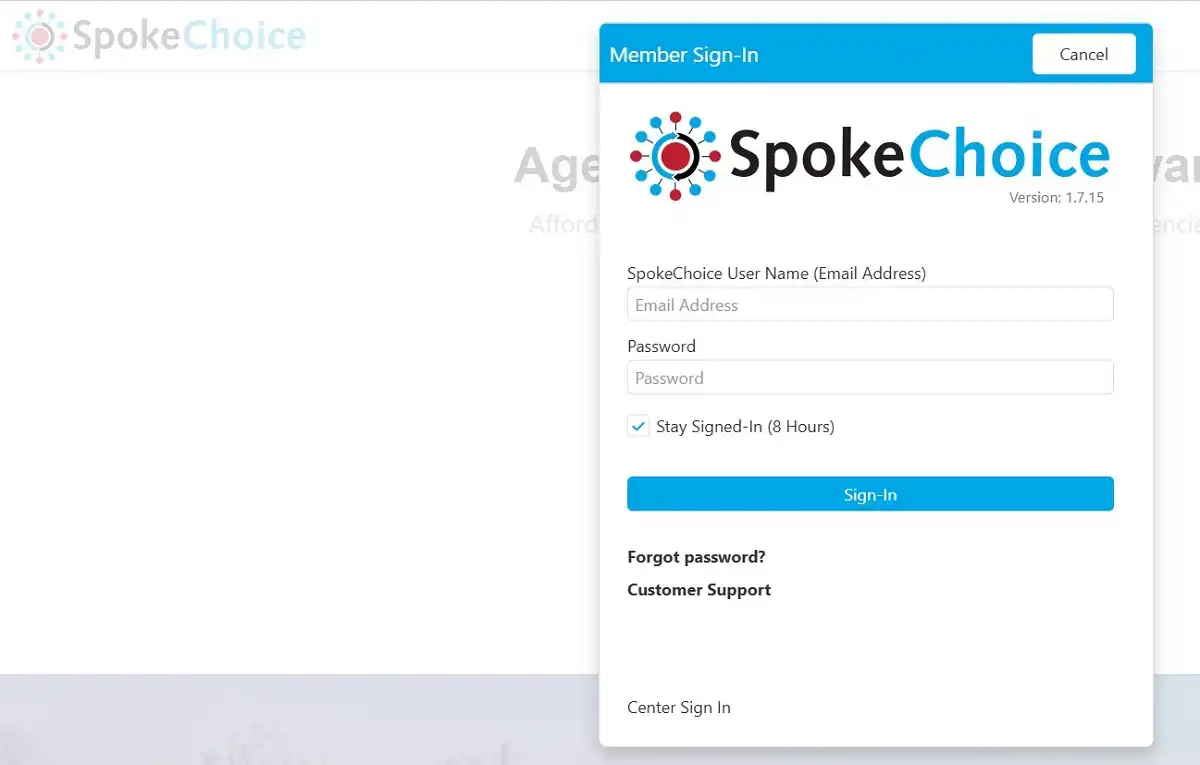 SpokeChoice Login