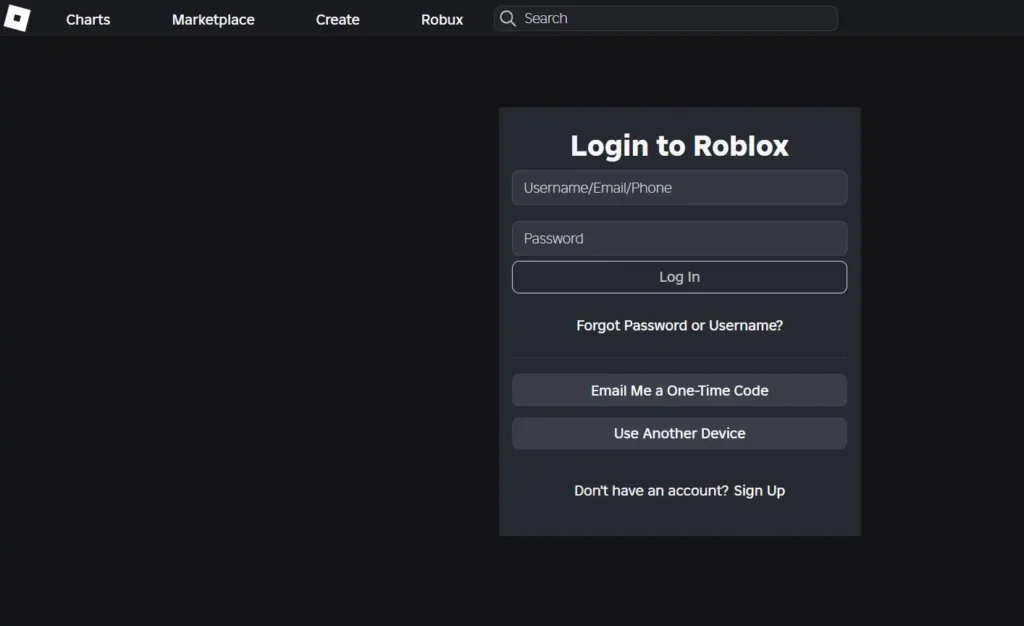 https://create.roblox.com/dashboard/creations/experience login