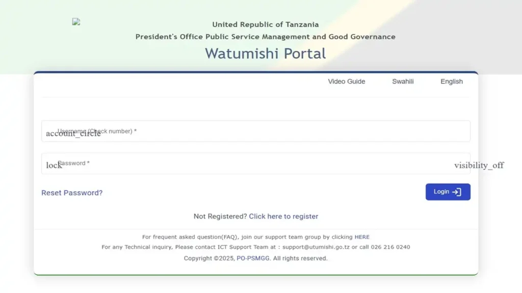 Pepmis Utumishi Login