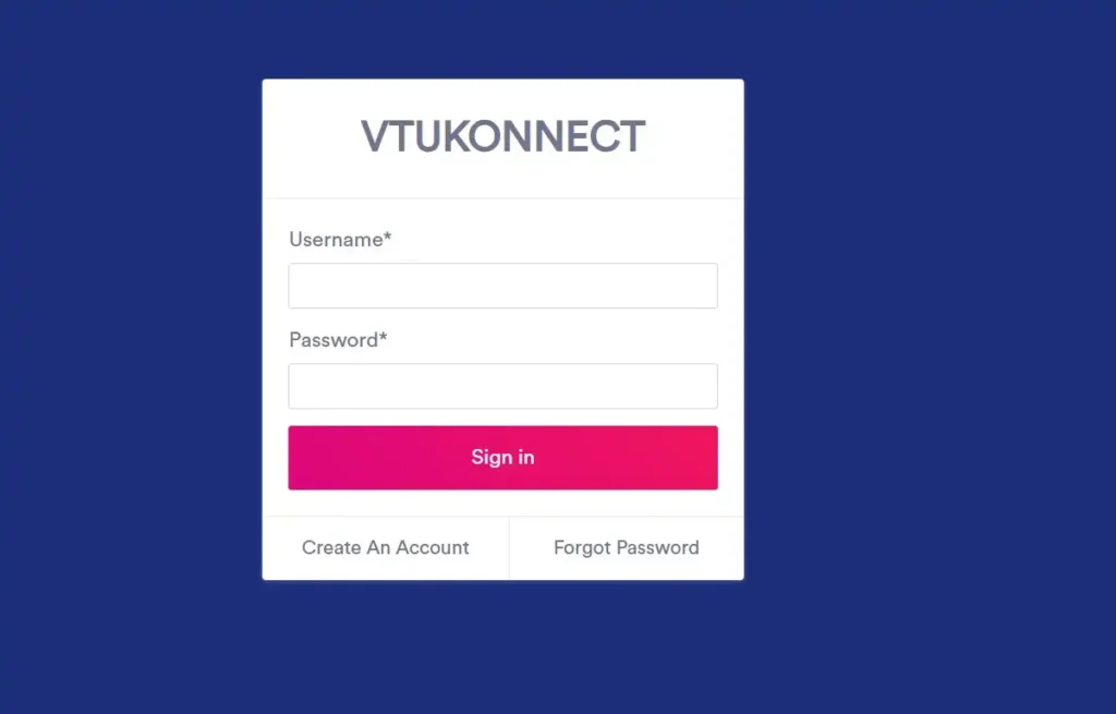 VTUKonnect Login