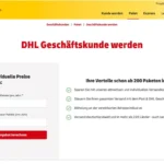 DHL Geschäftskundenportal Login