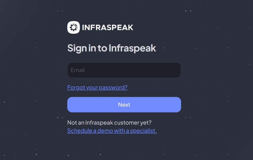 Infraspeak Login