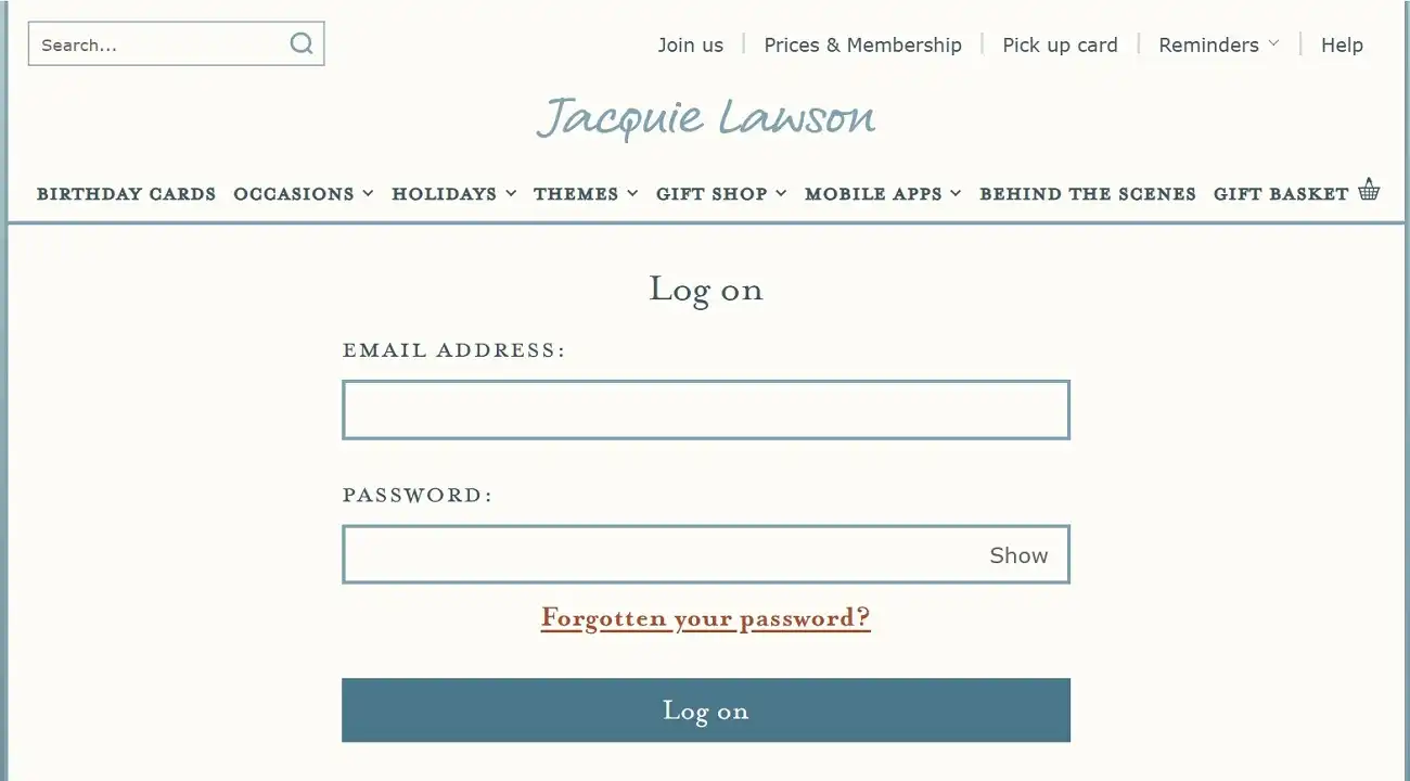 Jacquie Lawson Cards Login