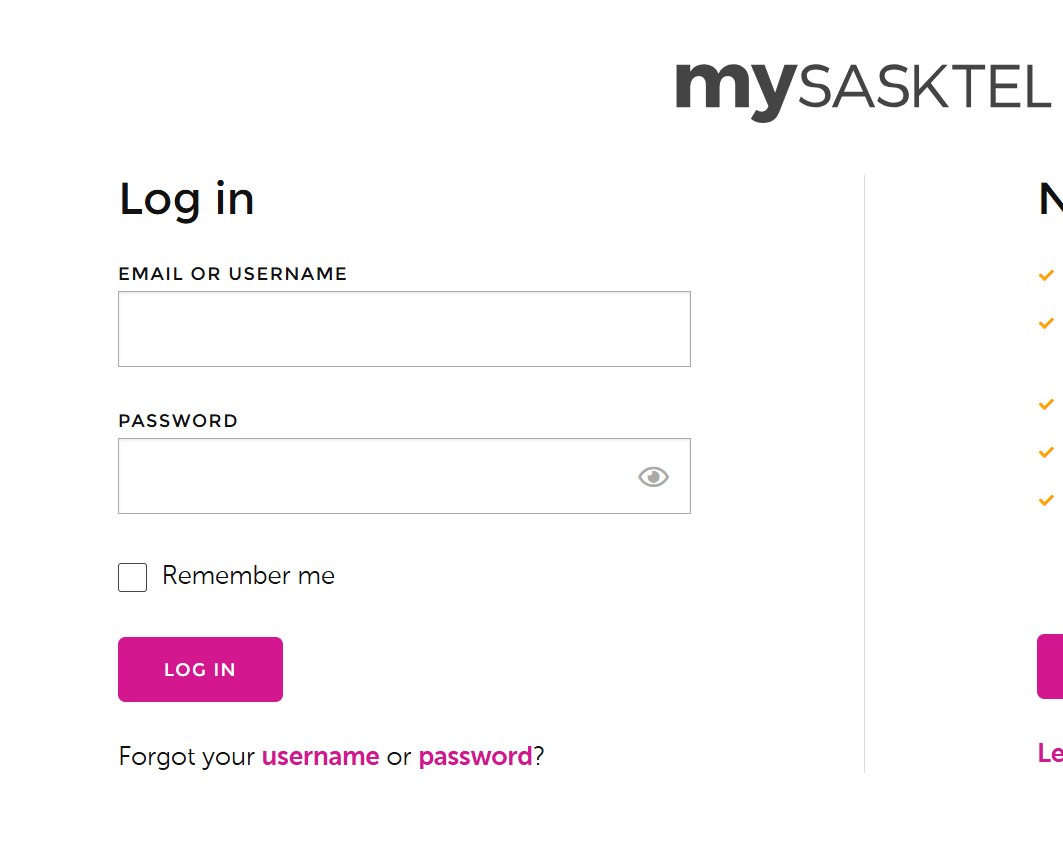 Mysasktel Login