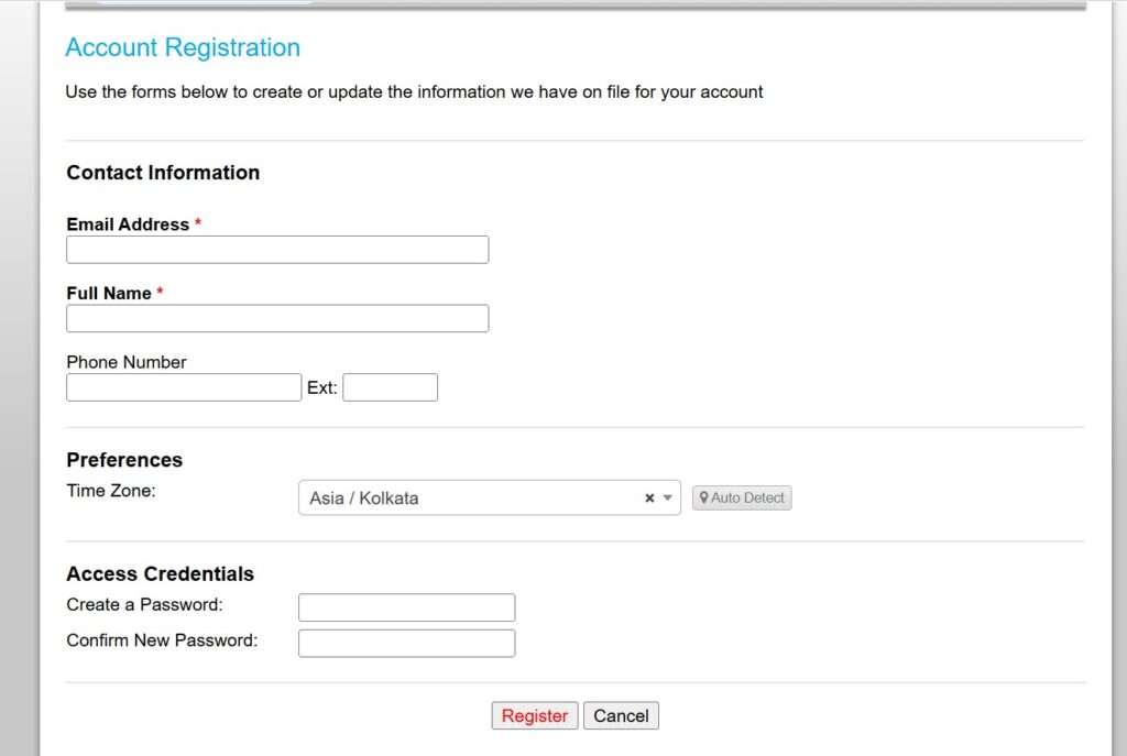 VUT Blackboard Registration
