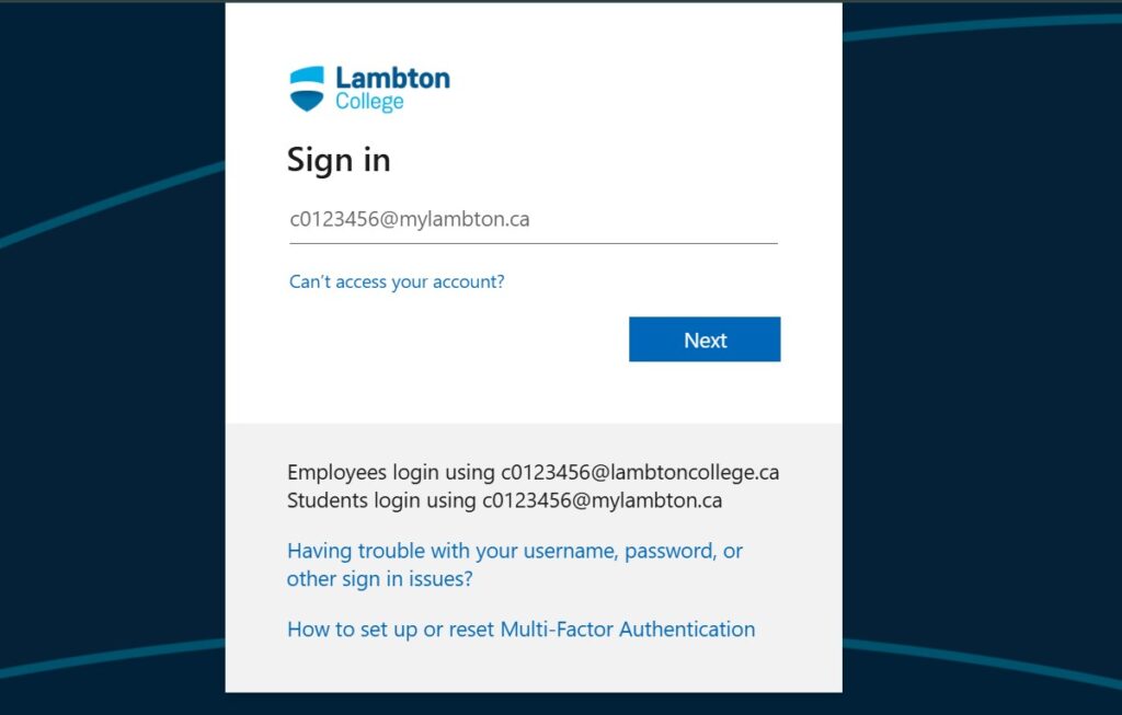 Mylambton Login