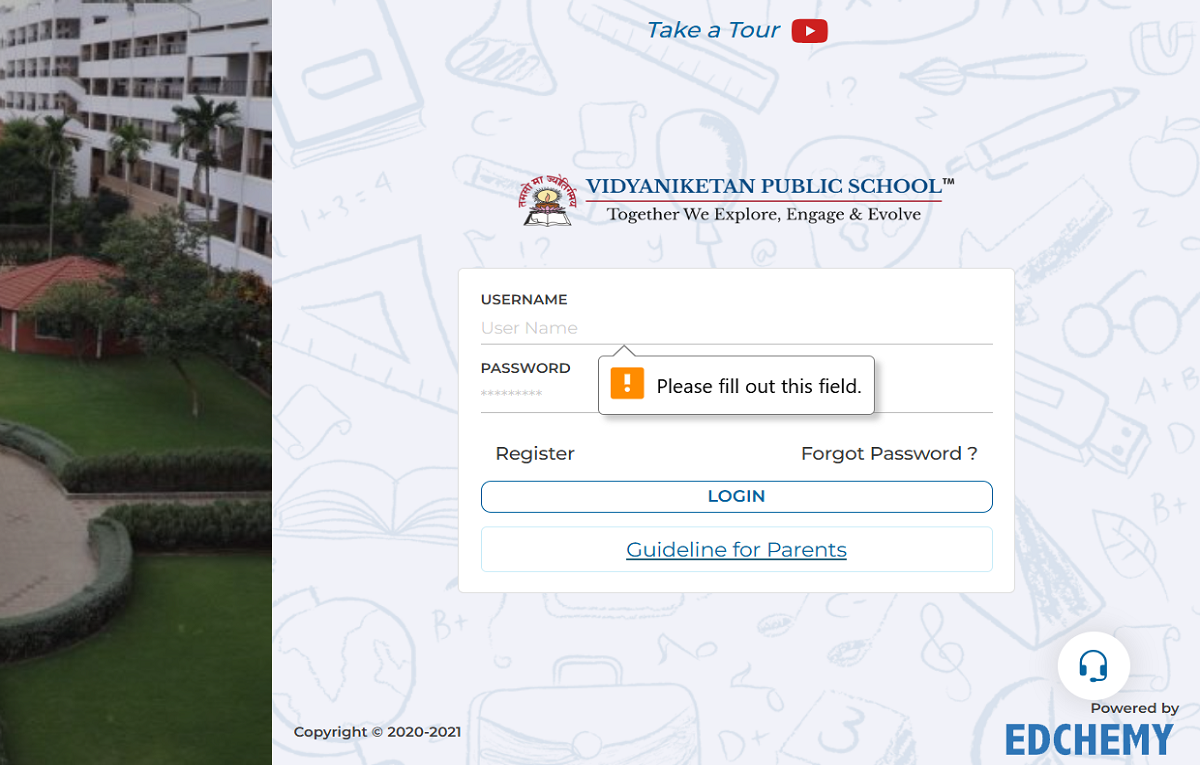 Vidyaniketan Edchemy Login