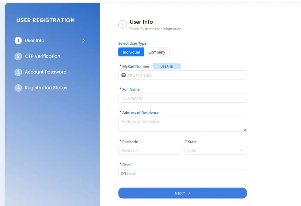 MyBayar Registration