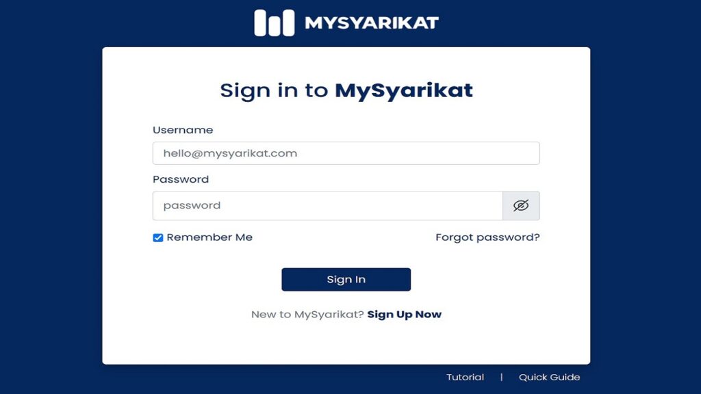 MySyarikat Login