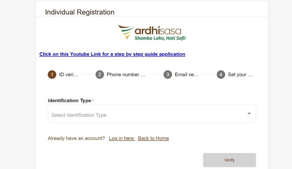 Ardhisasa Registration