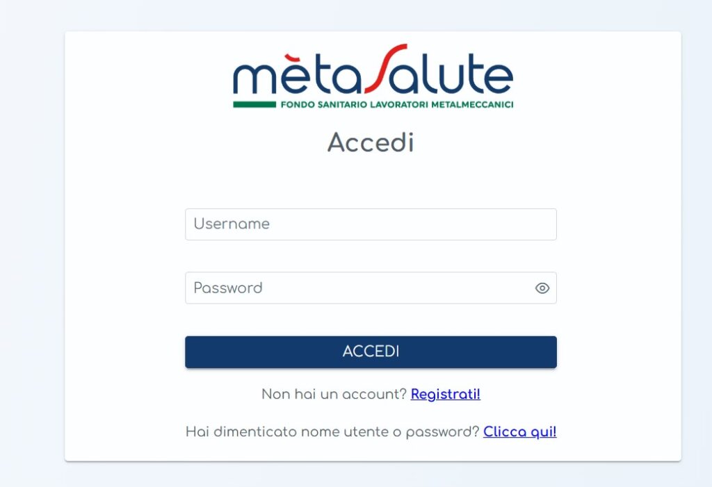 Metasalute Login