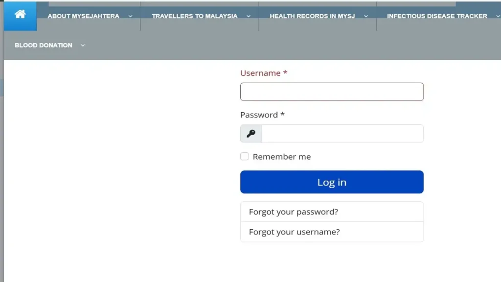 My Sejahtera Login