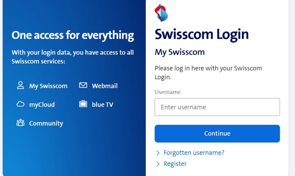 My Swisscom Login