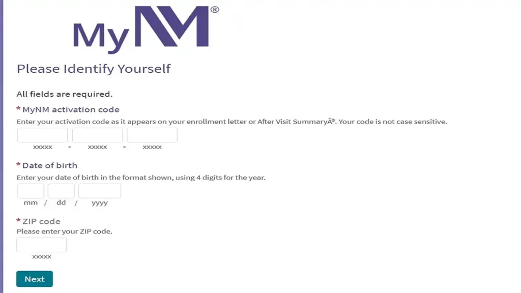 MyNM Reset Password