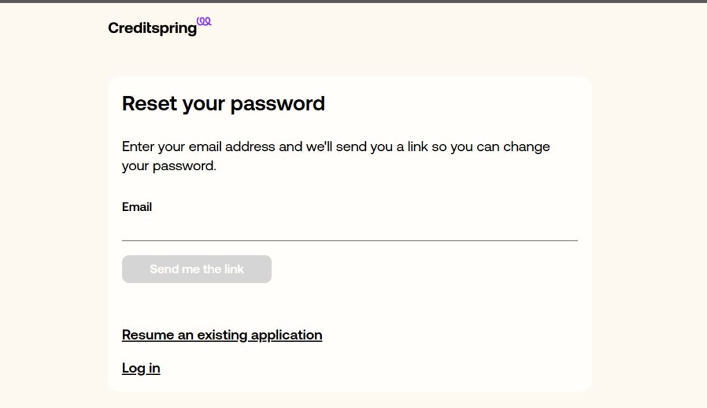 Creditspring Forgot Password