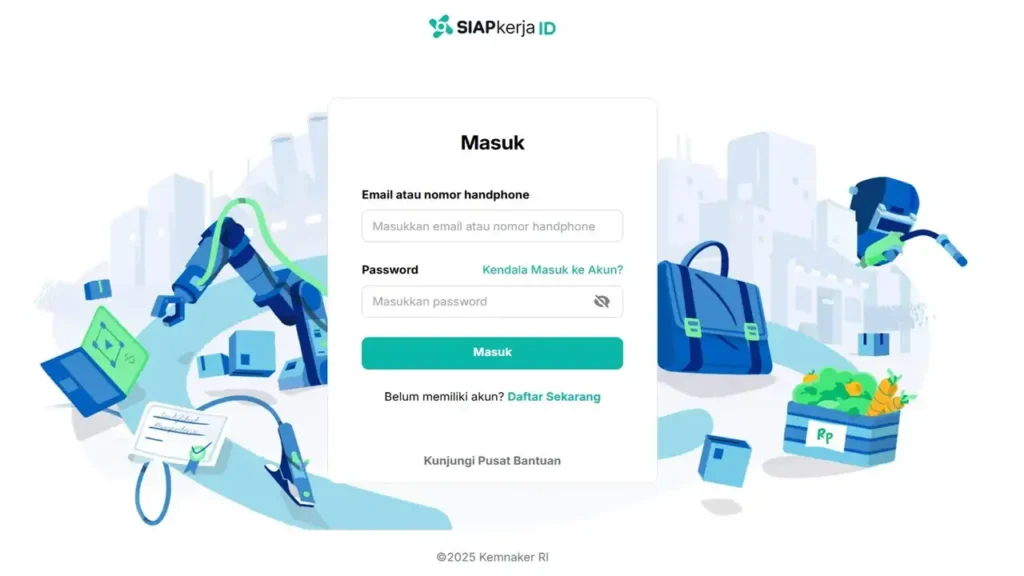 Kemnaker Go Id Login & Register New Account.Kemnaker.go.id