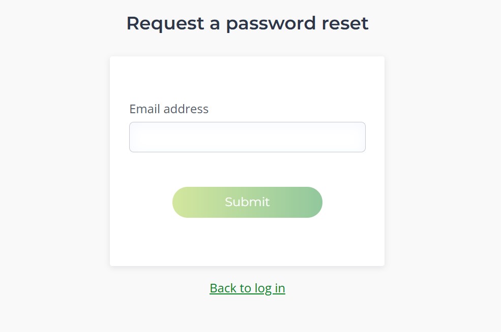 MyOvo Reset my password