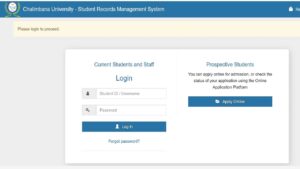 Srms.chau.ac.zm Student Portal login