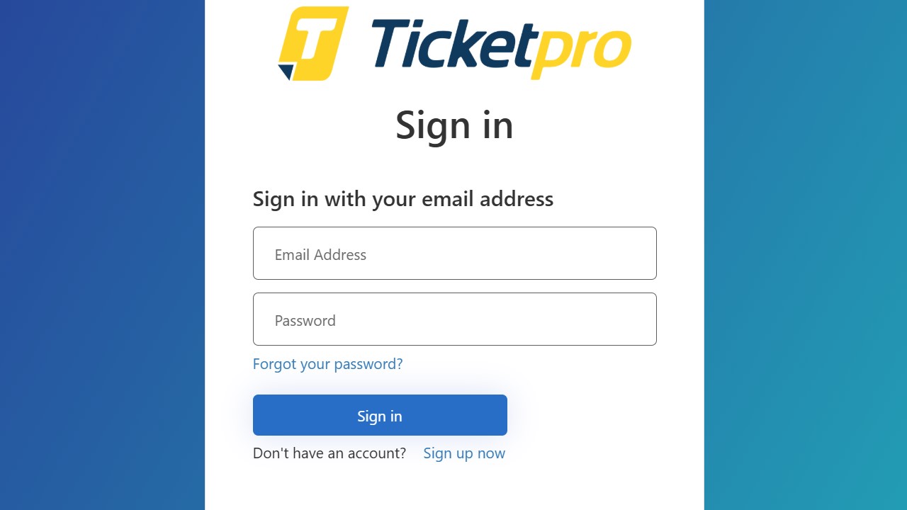 Ticketpro Login