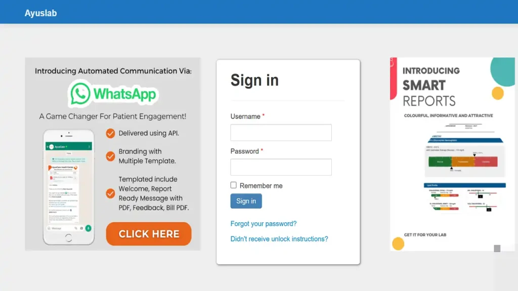 Ayuslab Login