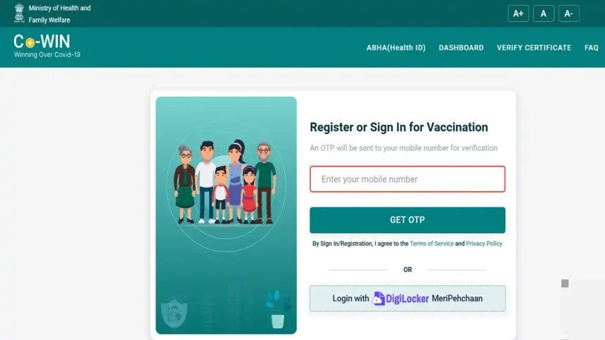 Selfregistration.cowin.gov.in Login