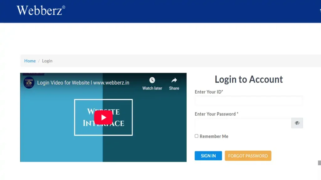 Webberz Login