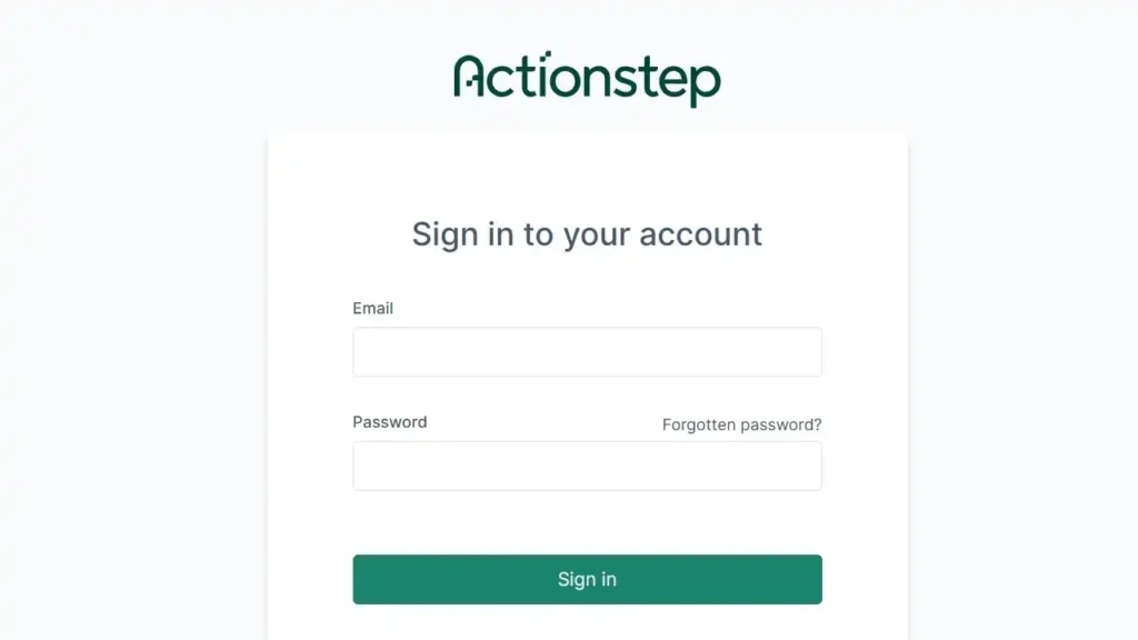 Actionstep Login