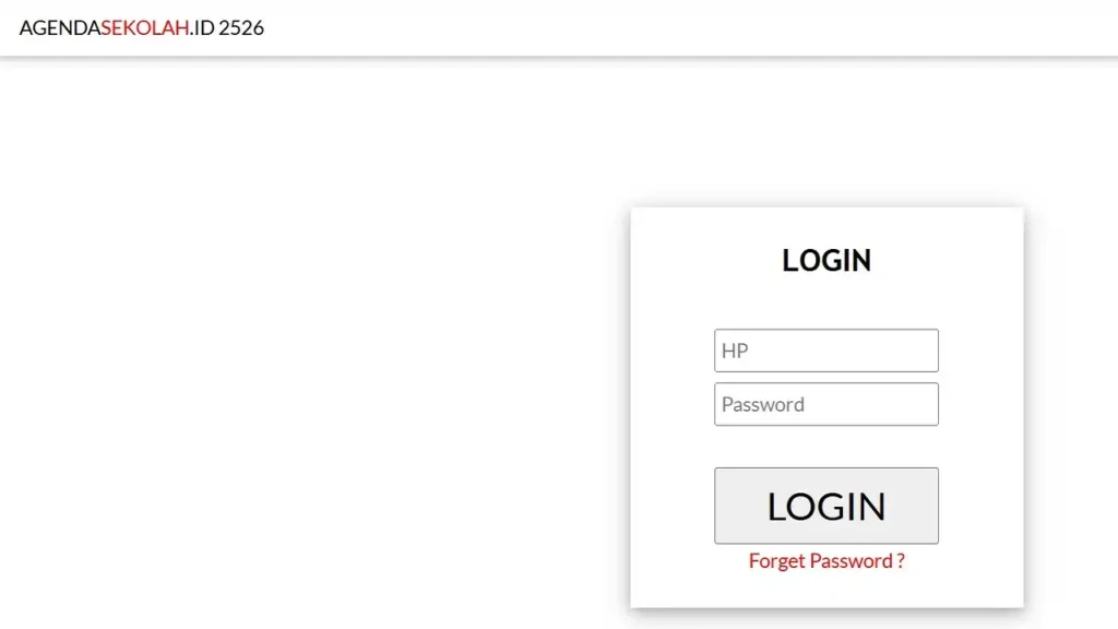 Agenda Sekolah Login