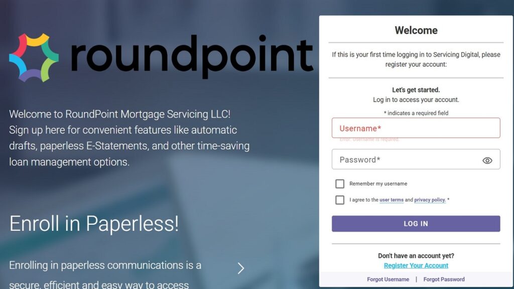 RoundPoint Mortgage Login