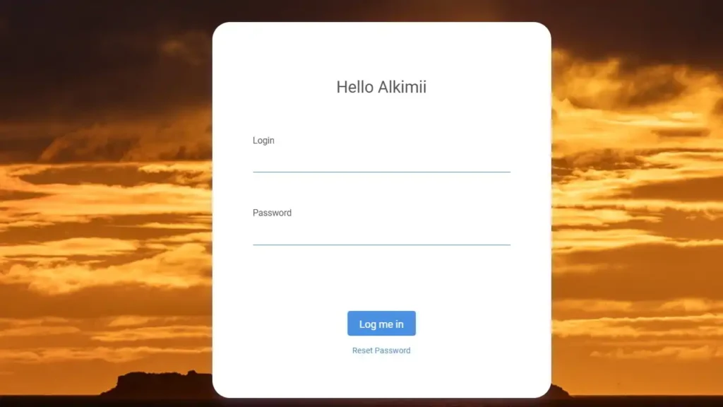 Alkimii Login