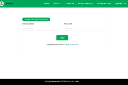 CDCFIB Login Portal: Nigerian Paramilitary Recruitment