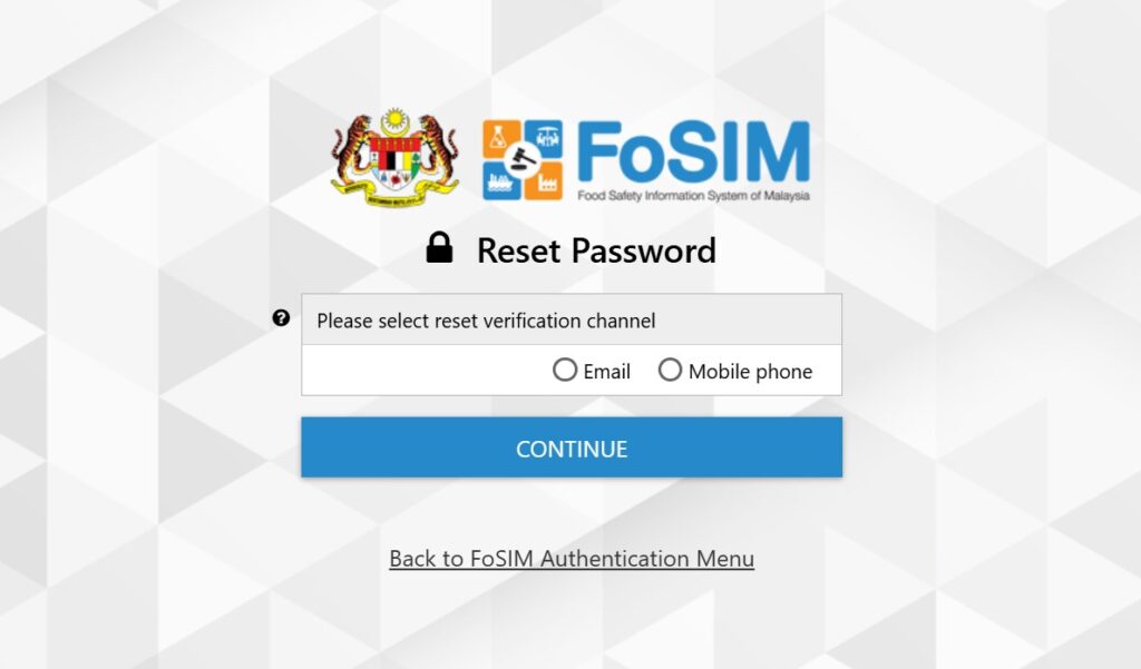 FOSIM Forgot Password