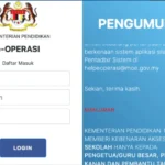 eOperasi Login: Malaysia's education Sector