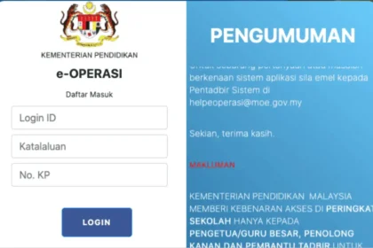eOperasi Login: Malaysia's education Sector