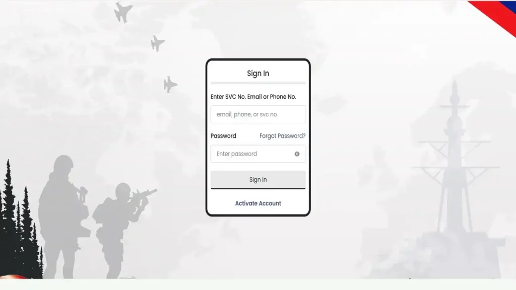 GAF Recruitment Portal Login