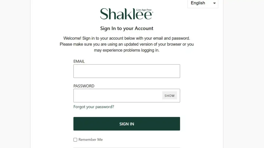 Shaklee Login