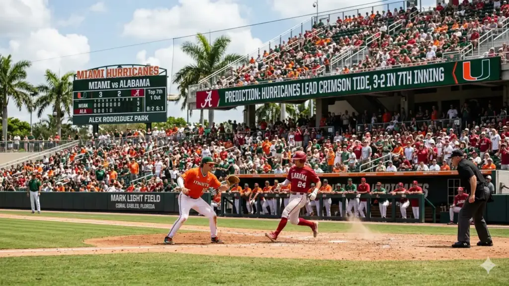 Alabama vs Miami Baseball Prediction