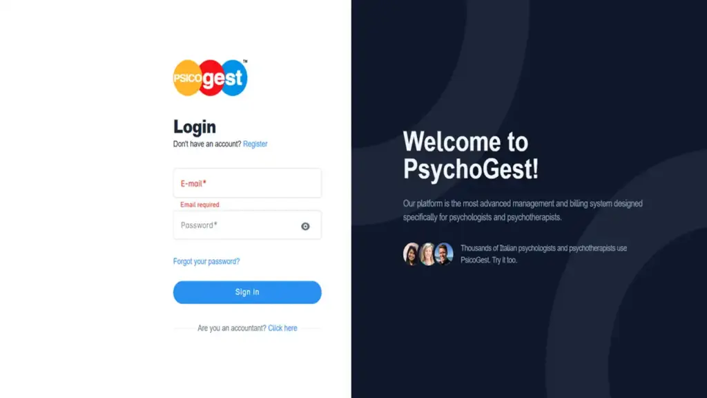 PsicoGest login