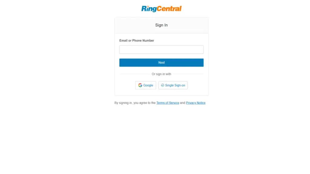 RingCentral Login