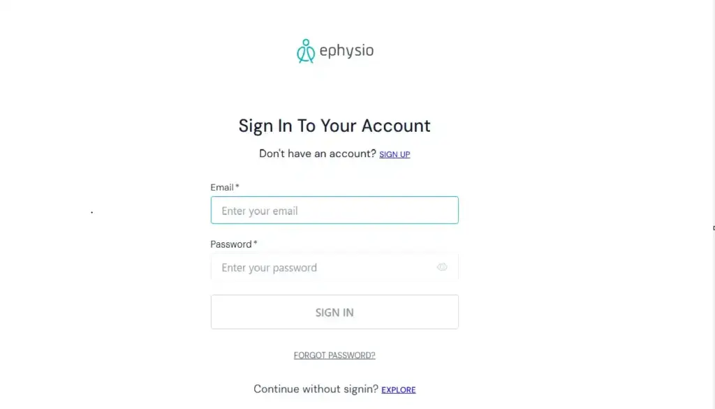 ePhysio Login