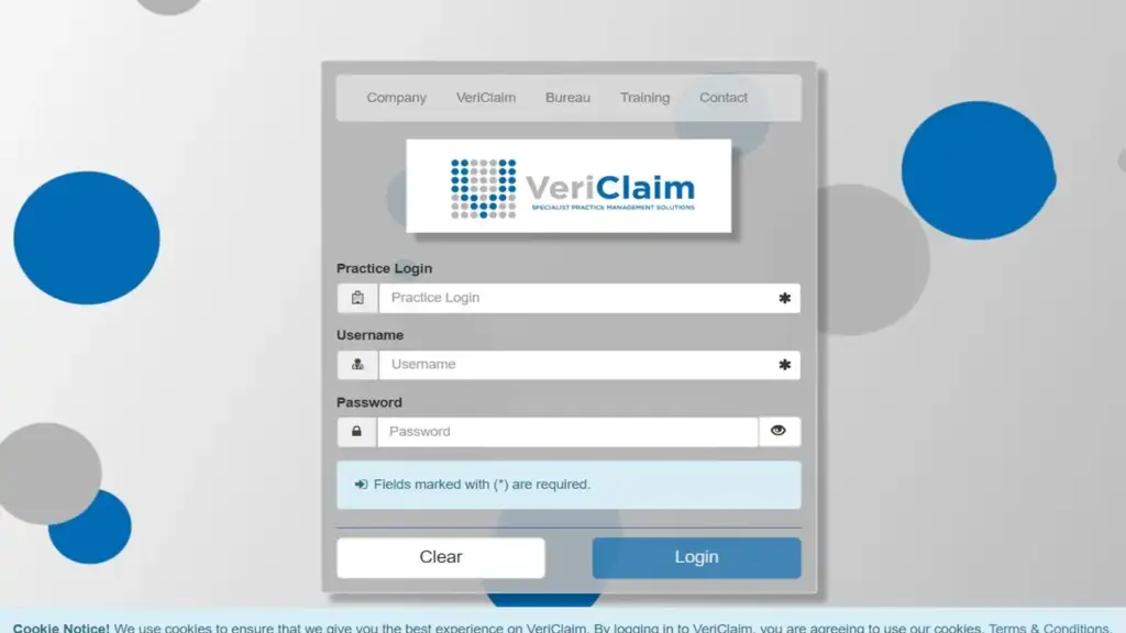 vericlaim login