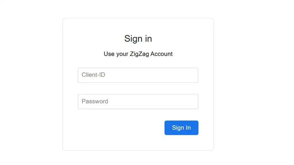 zigzag admin login