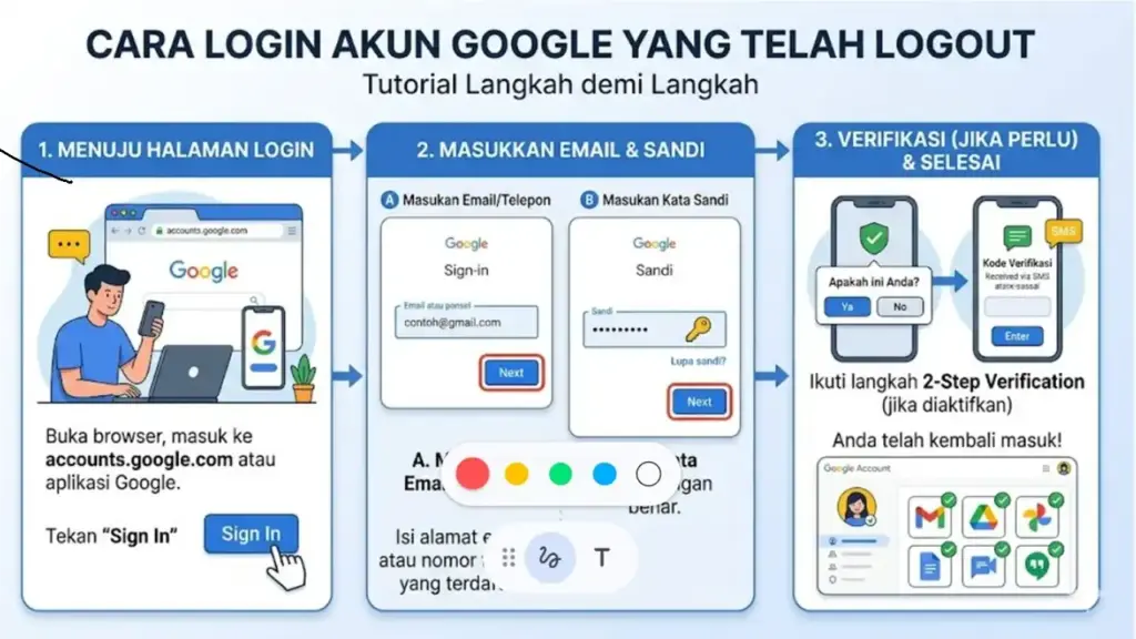 Cara Login Akun Google Yang Telah Logout