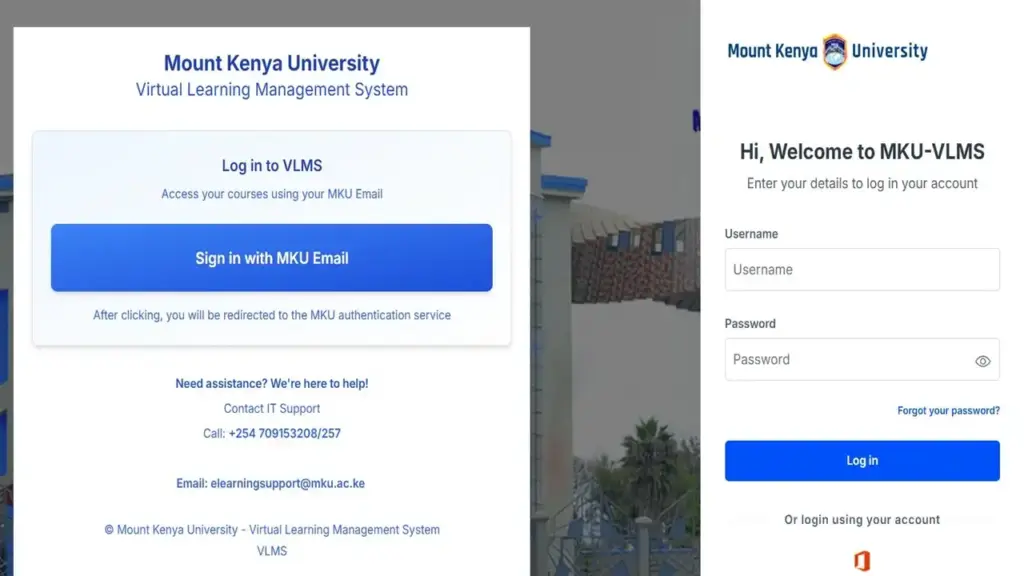 VLMS MKU Login