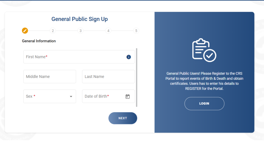 General Public signup