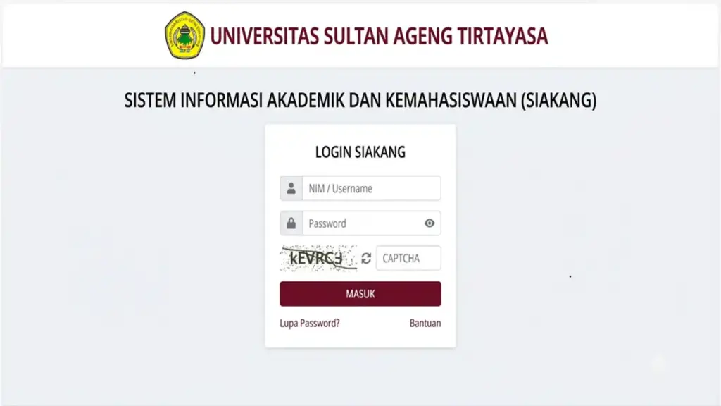 Siakang.untirta.ac.id Login