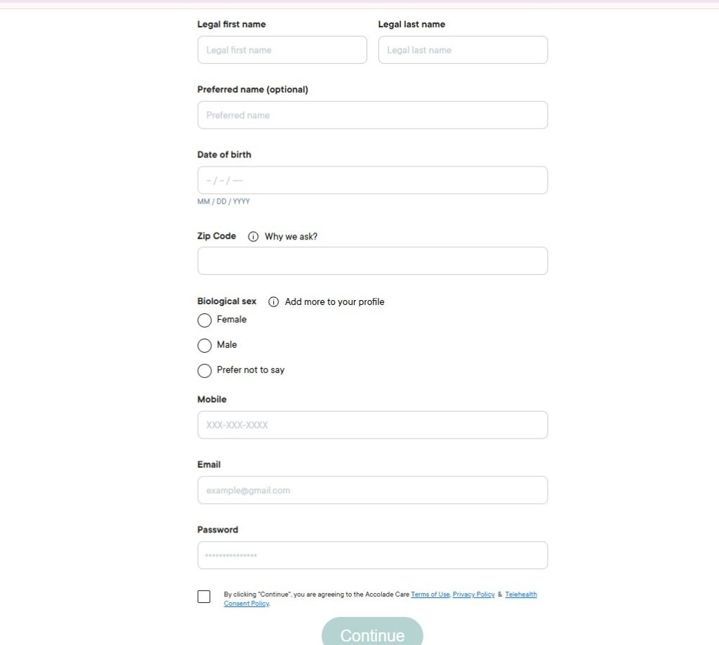 accolade Sign Up