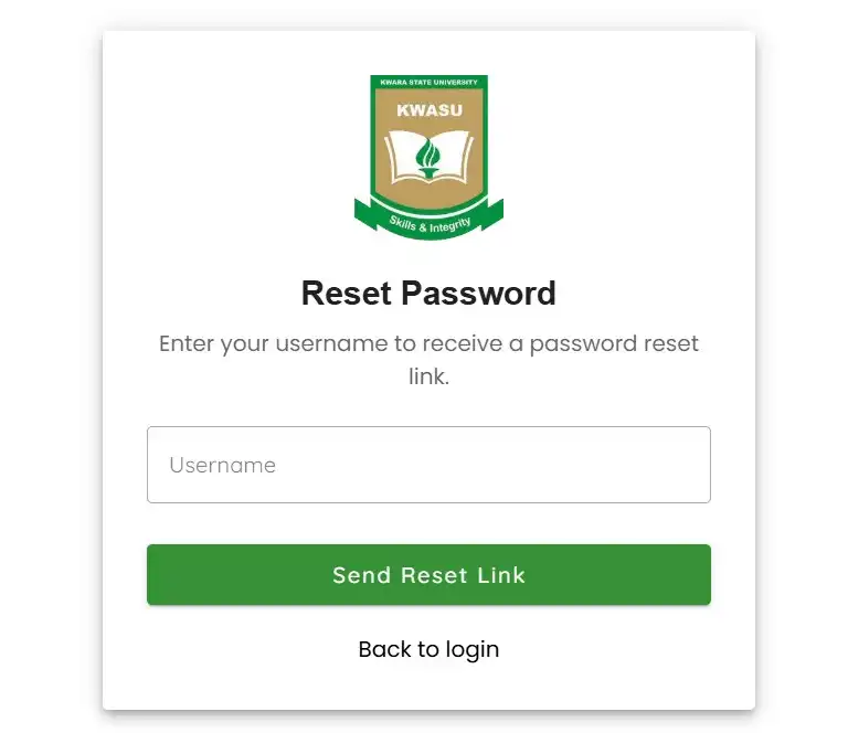 Reset a Forgotten KWASU Portal Password?